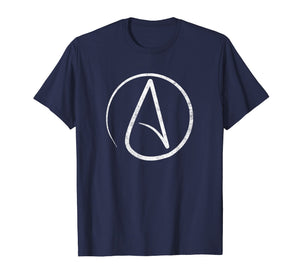 Atheism Symbol T-Shirt Distressed Atheist Shirt