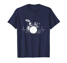 Load image into Gallery viewer, Drum Heartbeat Lifeline Music Lover Gift For Drummer T-Shirt
