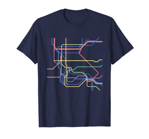 Minimalist New York City Underground Metro Map T-shirt