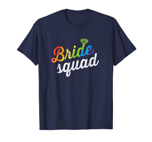 Bride Squad Shirt - LGBT Cute Rainbow Ring Bachelorette Gift