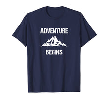 Load image into Gallery viewer, Adventure Begins - Hiking Camping Mountain Climber T-shirt
