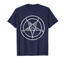 Load image into Gallery viewer, Baphomet T Shirt Pentagram Shirt Men Inverted Pentagram Tee

