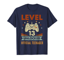 Load image into Gallery viewer, Official Teenager 13th Birthday T-Shirt Level 13 Unlocked
