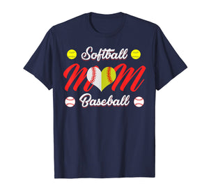 Baseball Heart T Shirt, Gift for Softball Mom or Dad, Team