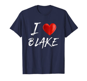 I Love Heart BLAKE Family Name T Shirt