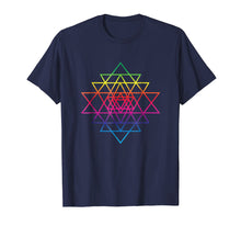 Load image into Gallery viewer, Sacred Geometry T-Shirt Sri Yantra Star Flower Of Life
