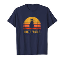 Load image into Gallery viewer, Vintage I Hate People Funny Cat Shirt
