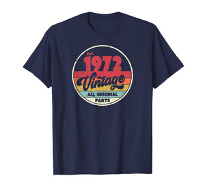 1972 Vintage T Shirt, Birthday Gift Tee. Retro Style Shirt.