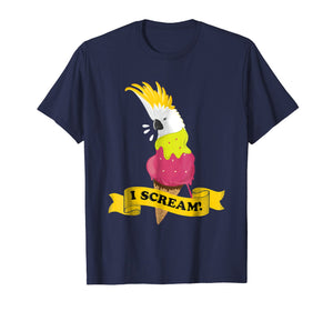 Moluccan Cockatoo Ice Cream Parrot Tshirt