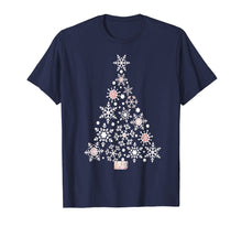 Load image into Gallery viewer, Winter Snowflake White Christmas Tree T-shirt
