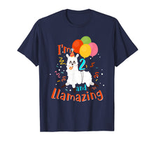 Load image into Gallery viewer, Amazing 2nd Birthday Llama Shirt I'm 2 and Llamazing Shirt
