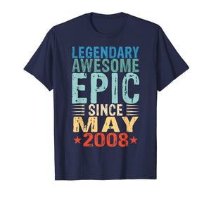 Legendary Awesome Epic Since May 2008 11th Birthday Gift Tee
