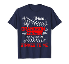 Load image into Gallery viewer, Softball Son Shirt When My Grandson Is Pitching Funny TShirt
