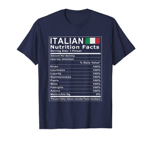 Italian Nutrition Facts T Shirt