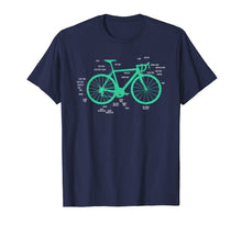 Load image into Gallery viewer, Bike Anatomy Bicycle T-Shirt Bicycle Parts Shirt Gift Idea

