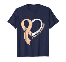 Load image into Gallery viewer, Heart Ribbon Uterine Cancer Awareness T-Shirt
