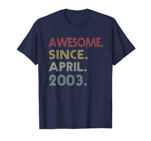 Awesome Since April 2003 Vintage T-Shirt 16th Birthday Gift