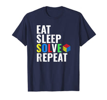 Load image into Gallery viewer, Eat Sleep Solve Repeat Rubik Tshirt
