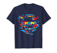 Load image into Gallery viewer, Kids Superhero Autism Awareness Tshirt Heart Autism Boy Girl
