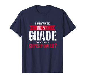 I Survived 5th Grade Shirt. 5th Grade Last Day School Funny