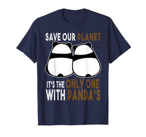 Earth-Day Shirt Planet Gift Idea Save Our Planet With Panda