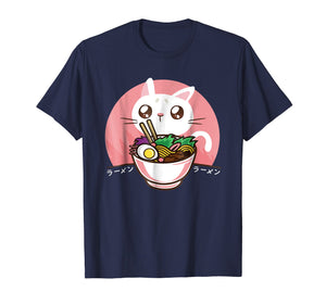 Kawaii Japanese Ramen Noodles Shirt Anime Cat Lover Gift