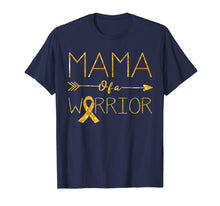 Load image into Gallery viewer, Golden Mama Of A Warrior Childhood Cancer Awareness T-Shirt
