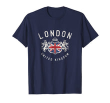 Load image into Gallery viewer, London Great Britain Vintage Crown Flag T-shirt
