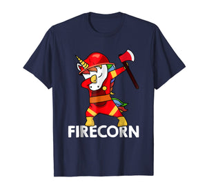 Firefighter Dabbing Unicorn T-shirt Funny Firecorn Dab