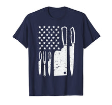 Load image into Gallery viewer, Chef Knife Set Shirt | Patriotic American Flag Kitchen Gift
