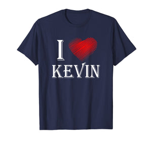 I Love Kevin T-Shirt Husband Son Boyfriend Fiance Red Heart