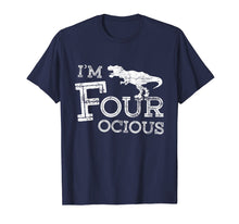 Load image into Gallery viewer, 4th Birthday 4 Year Old Boy Four-ocious Dinosaur Kids Shirt
