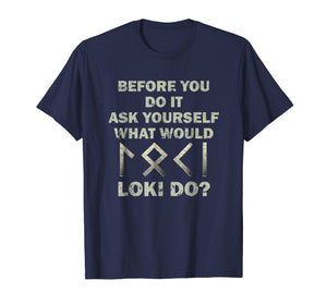 Funny Norse Vikings Shirt Loki God Runes Mythology TShirt