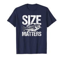 Load image into Gallery viewer, Size Fish Matters Funny Bass Fishing Humor T-Shirt
