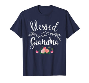 Blessed Grandma T-Shirt with floral, heart Mother's Day Gift