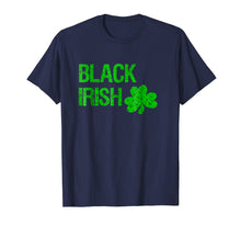 Load image into Gallery viewer, Black Irish St. Patrick&#39;s Day Shirt, Bright Green Logo
