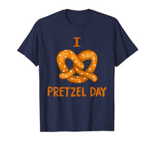 Load image into Gallery viewer, I love pretzel day shirt men women kid funny tee vintage
