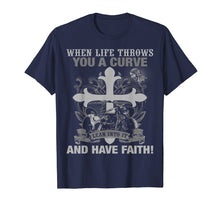 Load image into Gallery viewer, Christian Biker T Shirt Have Faith Motorcycle Design
