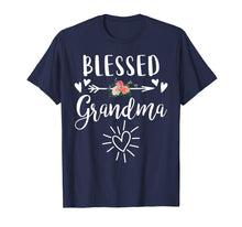 Load image into Gallery viewer, Blessed Grandma T-Shirt with floral, heart Mother&#39;s Day Gift
