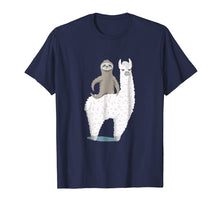 Load image into Gallery viewer, Sloth riding llama Funny T-shirt
