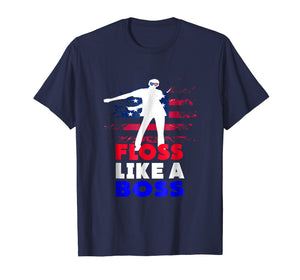 Floss Like a Boss Shirt, 4th of July Red White And Blue Tee