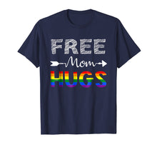 Load image into Gallery viewer, Free Mom Hugs T-Shirt for Women, Rainbow Gay Pride
