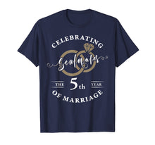 Load image into Gallery viewer, 5th Wedding Anniversary T-Shirt 5 years of Marriage Gift
