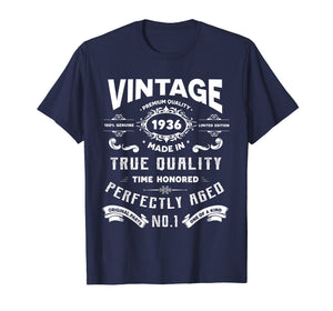 Made In 1936 Vintage 83 Year Old 83rd Birthday Shirt Gift A3