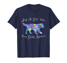 Load image into Gallery viewer, Golden Retriever Shirts For Girls - Cute Floral Gift Tees
