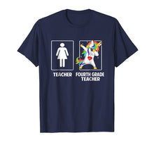 Load image into Gallery viewer, Fourth 4th Grade Teacher Unicorn Dabbing Funny T Shirt Gift

