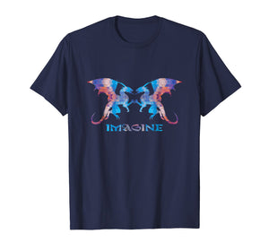 Fractal Fantasy Dragons - Imagine - T-Shirt