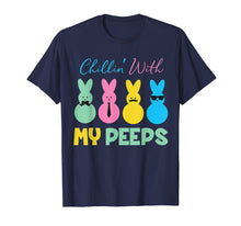 Load image into Gallery viewer, Chillin' With My Peeps Easter Bunny T-Shirt with bow tie
