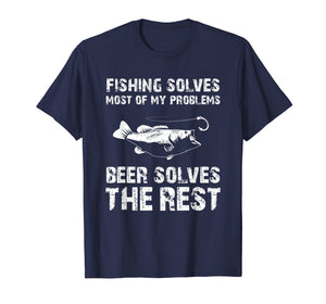 Fishing And Beer Funny Fisherman Father's Day Gift Tee Shirt
