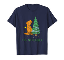 Load image into Gallery viewer, T-Rex funny Christmas or Xmas shirt the struggle
